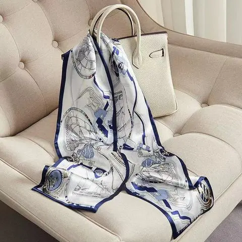 合集春秋【丝巾细窄】围巾小长条新款西装领巾145洋气韩版时尚女