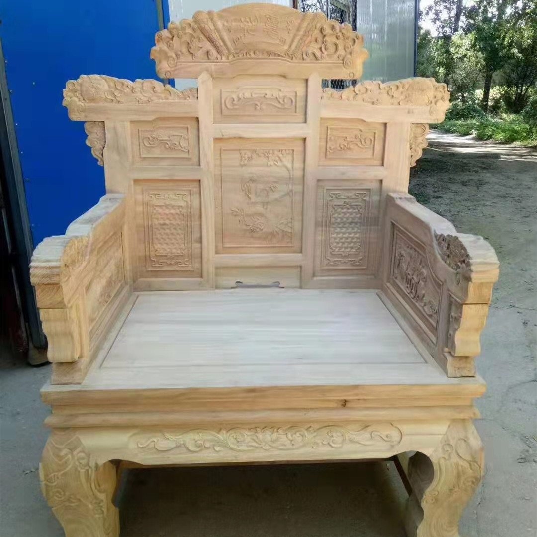 会客椅白坯中式仿古实木禅椅