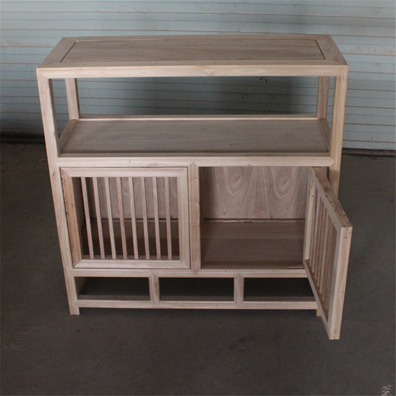 新中式风榆木禅意玄关柜