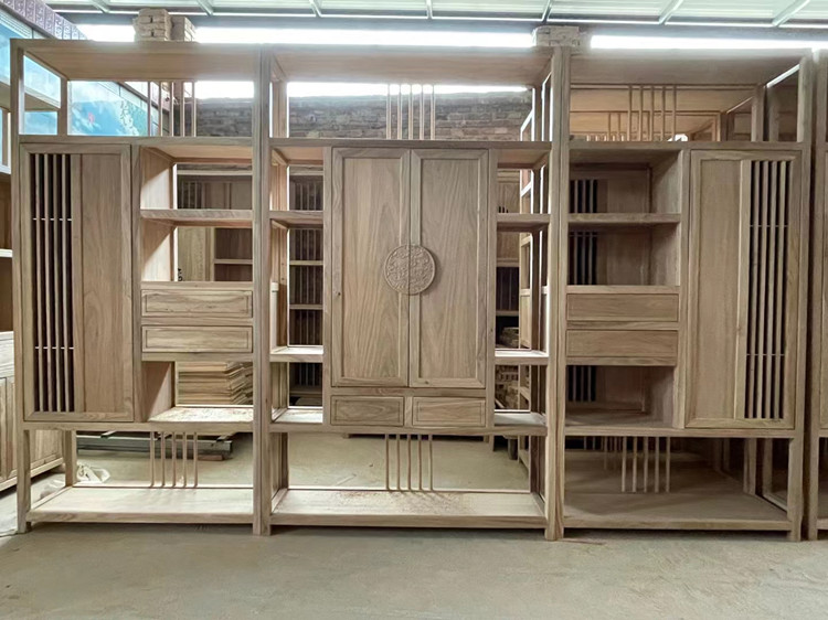 新中式展示柜北榆木茶叶架实木