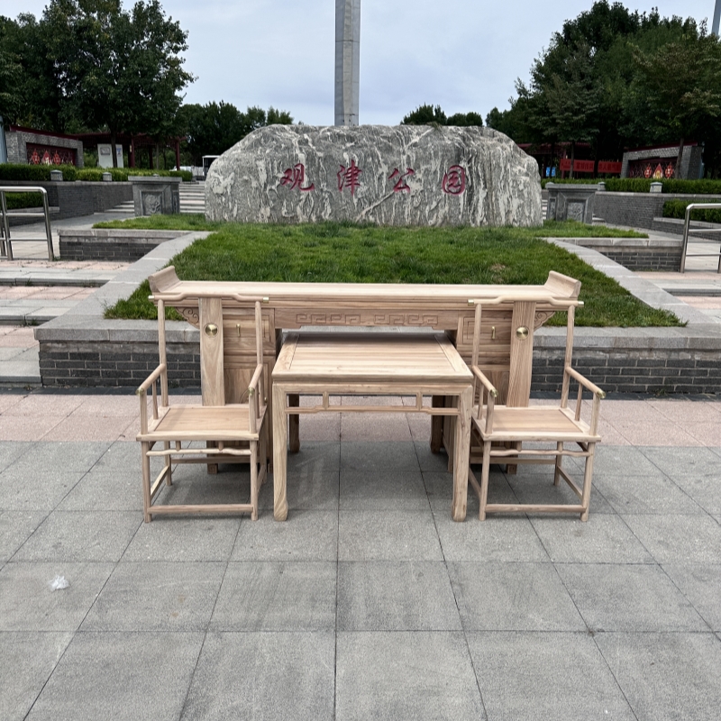 榆木中堂四件套条案供台神台实木