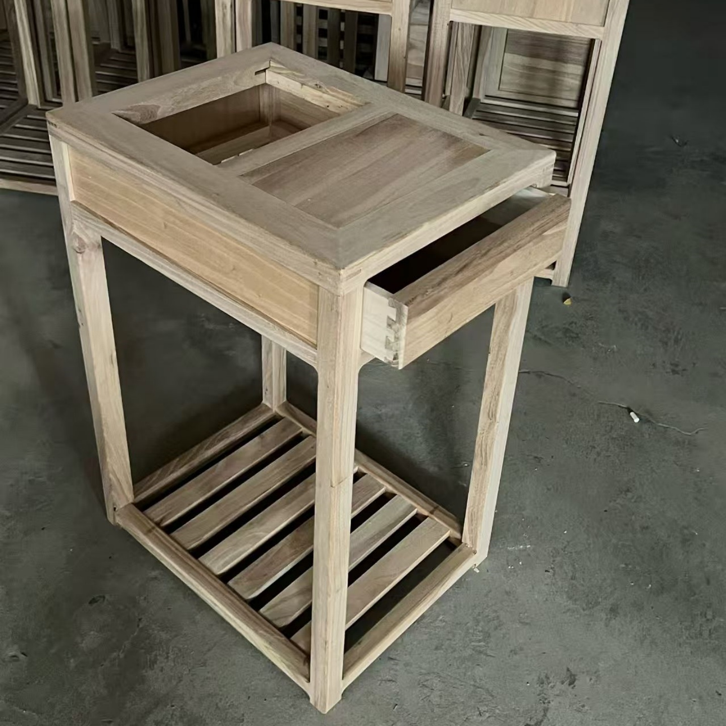 老榆木木新中式移动餐边柜茶水柜