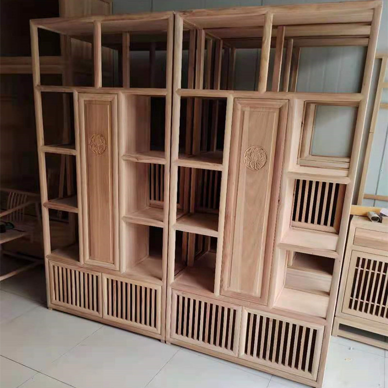 展示柜实木简约博古架置物架茶架