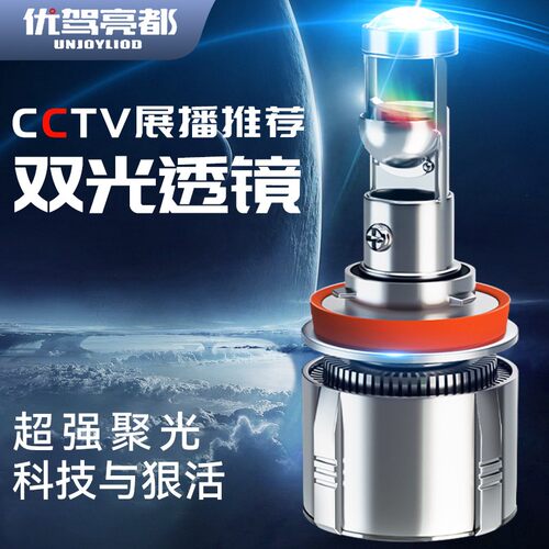 优驾亮都T8摩托车LED透镜大灯