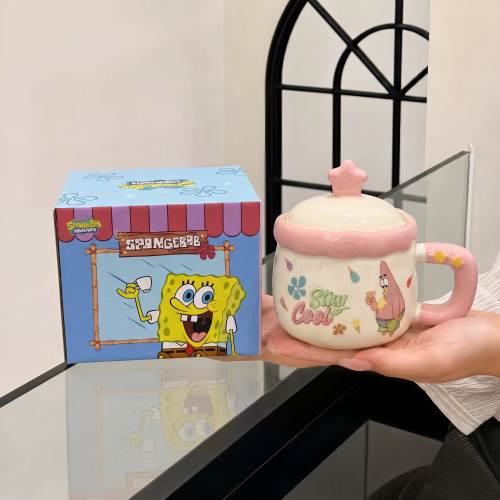 可爱海绵宝宝派大星冰淇淋陶瓷杯