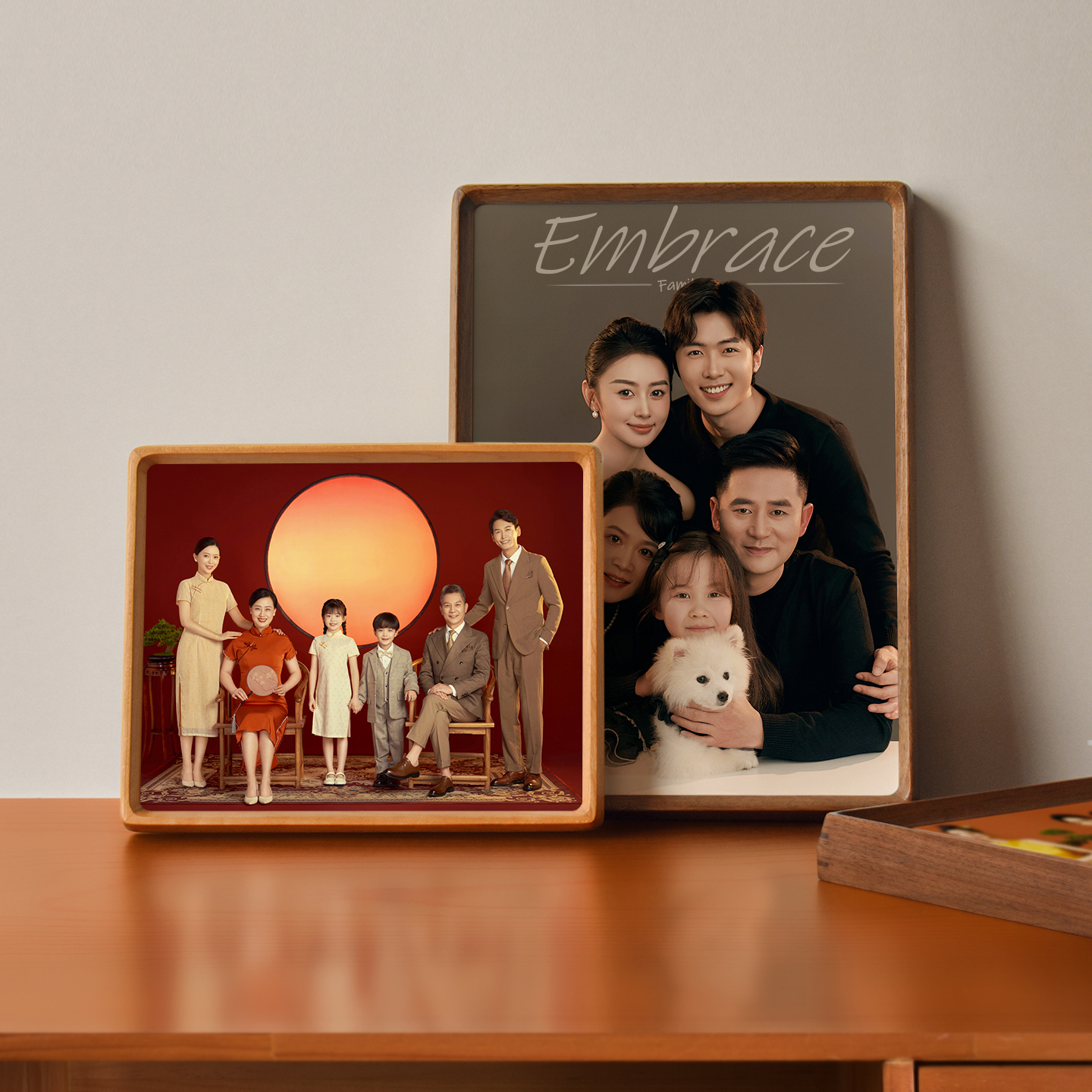 全家福实木高级感相框定制洗照片