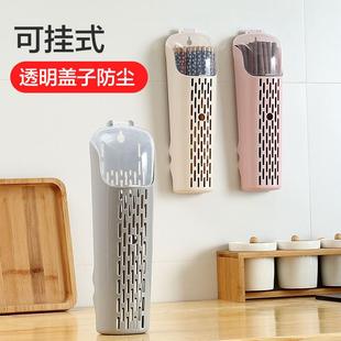 家用简约挂式 高品质筷子篓壁挂式 筷子筒带盖防尘筷子收纳盒筷子笼