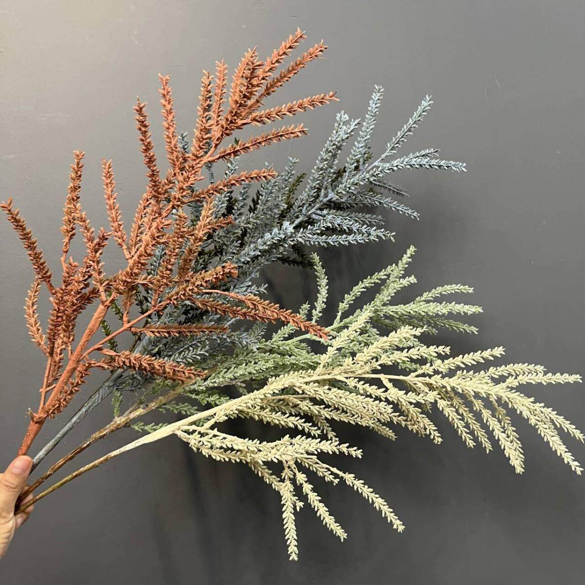 高品质仿真花干花绿植假花客厅摆件高档酒店叶材装饰圣诞花束婚庆