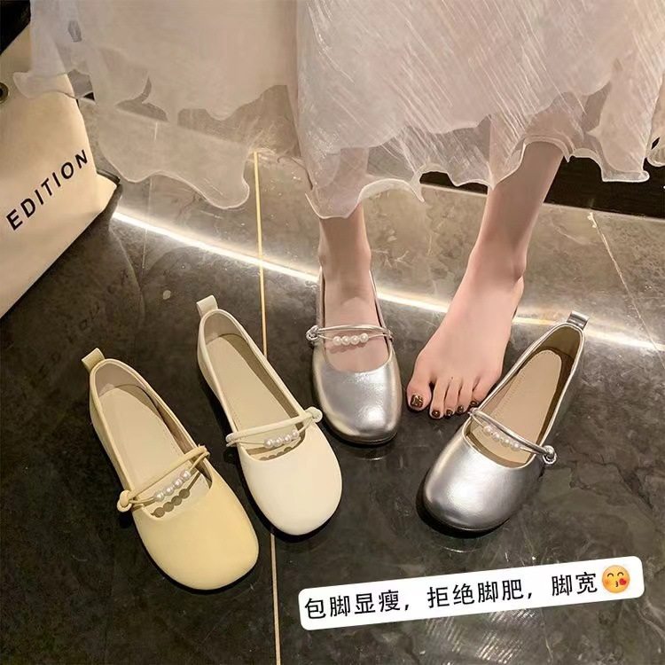 仙女晚晚风温柔鞋平底单鞋女2025新款夏季玛丽珍鞋子配裙子软底