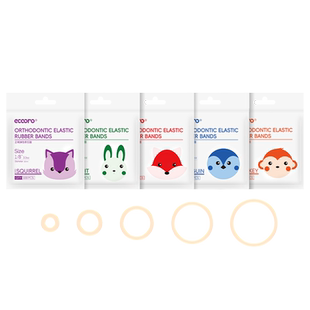 美国Ormco正畸橡皮圈皮筋橡皮链牙齿矫正牵引动物款牙套兔子狐狸