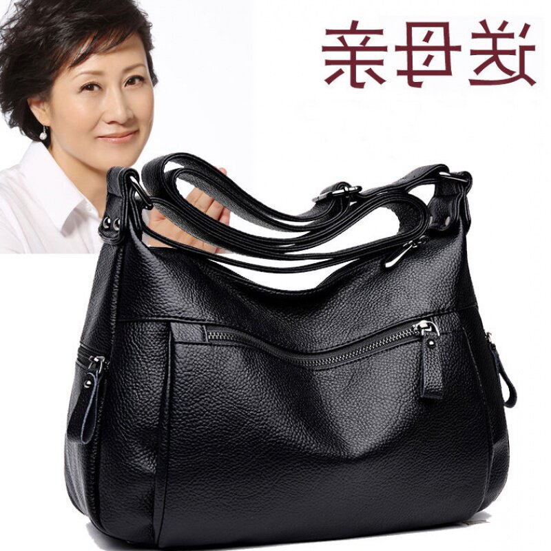 中老年人女包2020新款大容量单肩斜挎包包女士背包中年妈妈软皮包