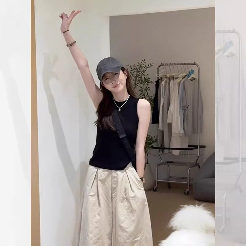 黑色吊带背心女夏季薄款2026新款高级感内搭气质坎肩无袖打底上衣