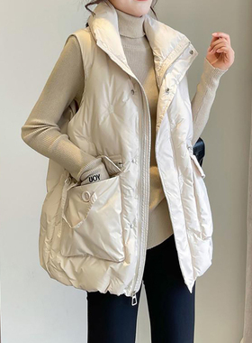 羽绒棉背心马甲女秋冬2025年新款韩版宽松外穿立领时尚马夹外套潮