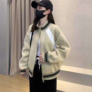 棒球服外套女春秋2023新款宽松韩版时尚显瘦短款复古百搭夹克上衣