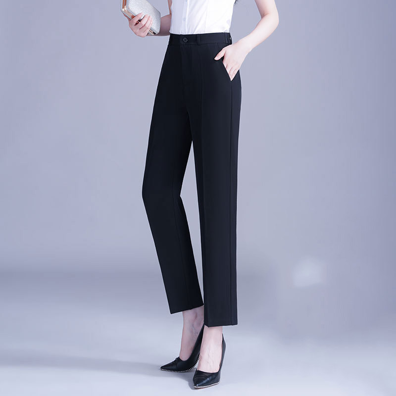 黑色西装裤女春秋2025新款高腰修身显瘦小个子气质正装职业直筒裤,女装/女士精品,西装裤/正装裤,淘宝优惠券,粉丝福利购,淘宝优惠卷