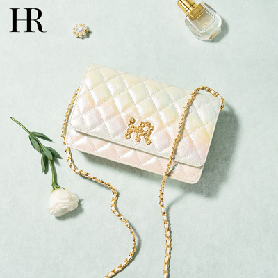 HR赫莲娜2025新款彩色菱格链条包