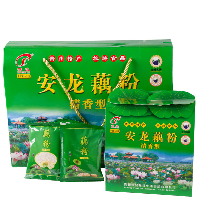贵州特产安龙藕粉清香 红枣口味速溶调冲型 送人健康方便礼盒装