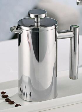 French Press Coffee Maker 304 Grade Stainless Steel Silver