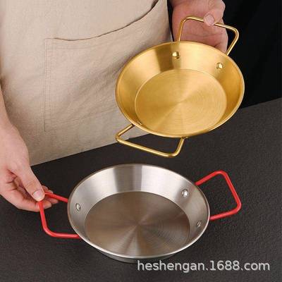 Spanish Paella pot frying Pan binaural panStainless steDYYel