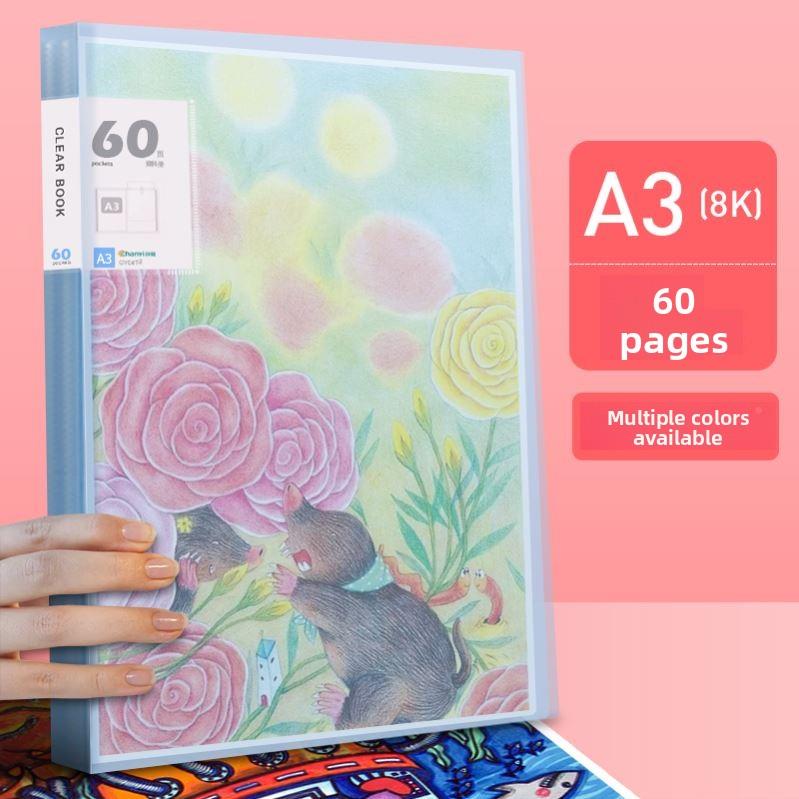 a4/a3/8K clear book pD15570oster art holder file binder作品