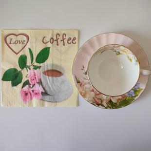 Love Coffee Paper Napkins Party Supplies 咖啡馆玫瑰花餐巾纸