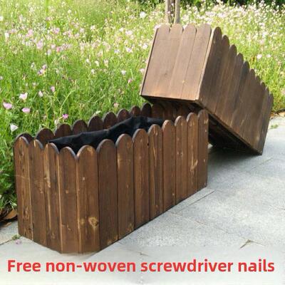 Wooden Planter Box Garden Plant Flower Pot Decorative Yard M