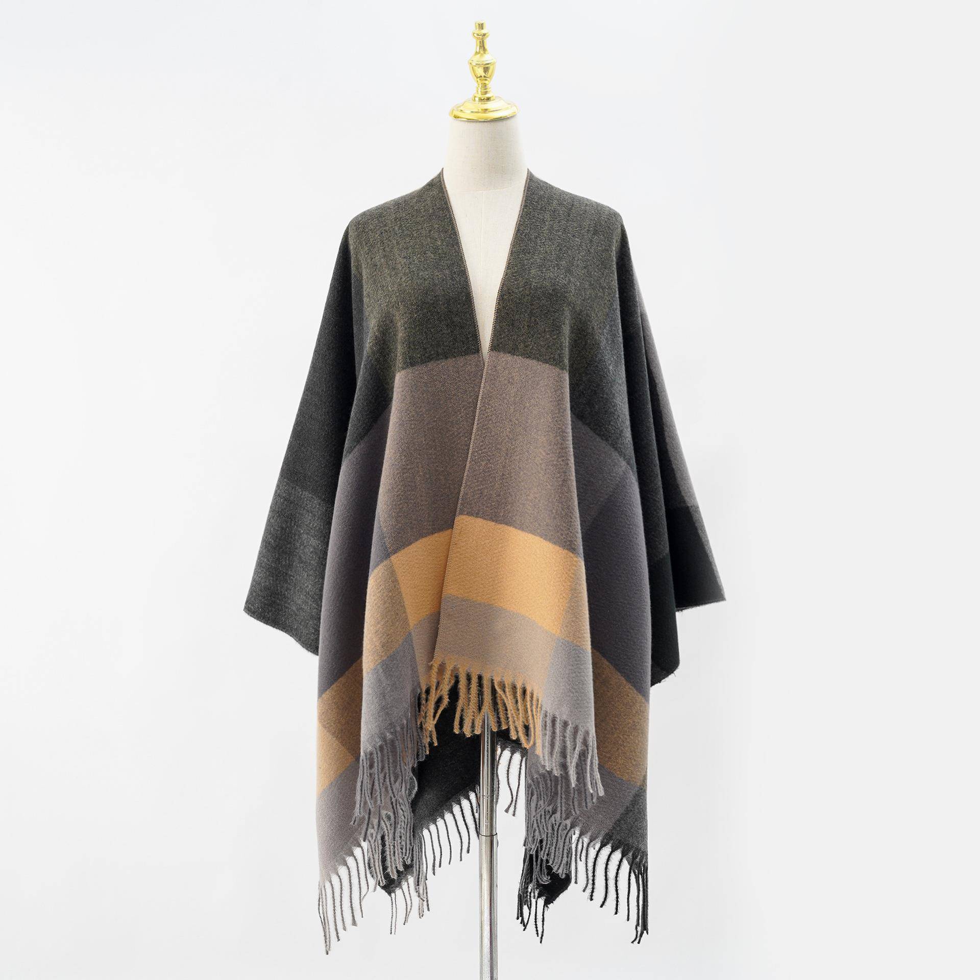 New Liusu multi-color warm and cold resistant shawl cloak