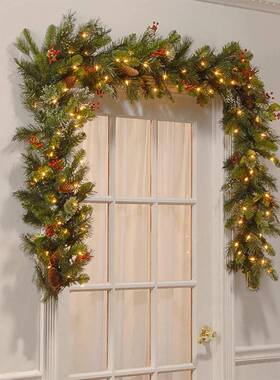 Christmas Garlands Artificial Wreaths Tree Stairs Door Decor