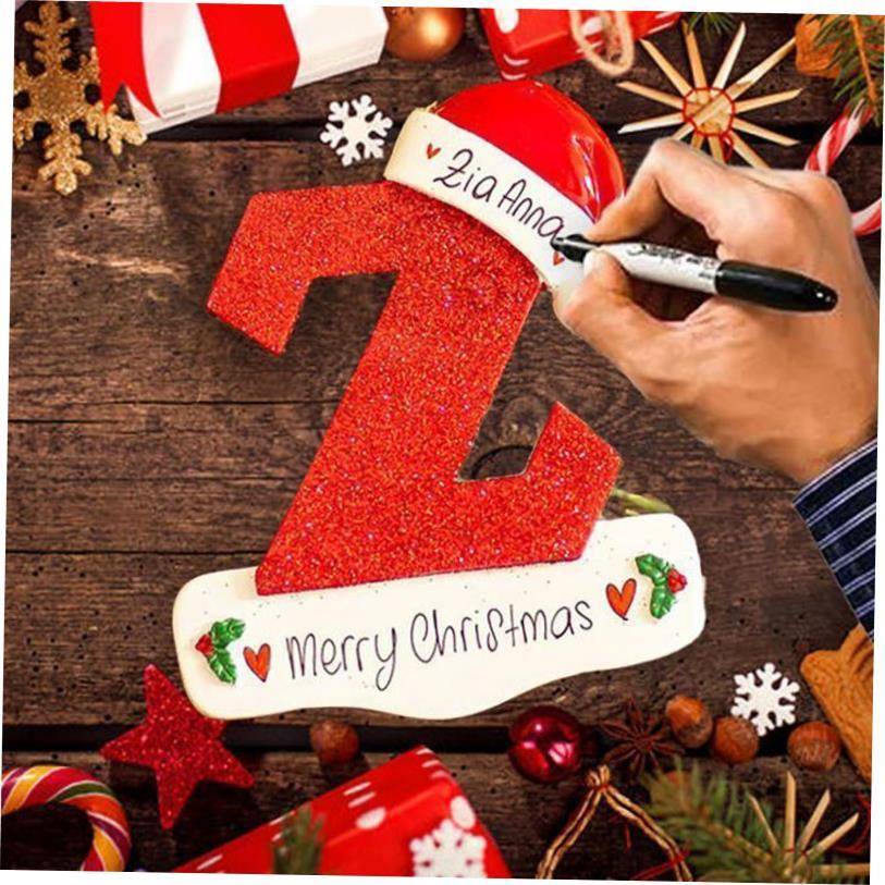 2023 Christmas Tree Decoration Letter Pendant 26 Letters Hom