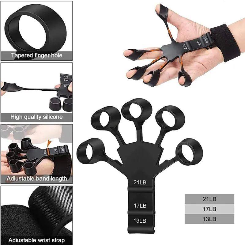 1pcs Silicone Gripster Grip Strengthener Finger Stretcher Ha