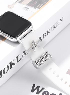 Initials Letter Charms Set for Iwatch Silicone Strap