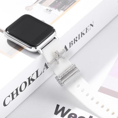 Initials Letter Charms Set for Iwatch Silicone Strap