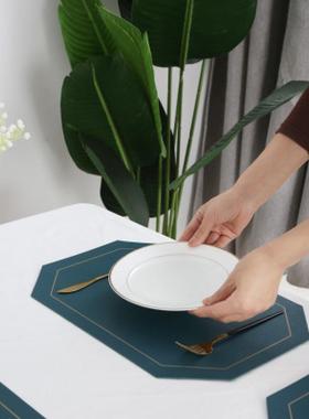 Leather potholder dining table coaster western placemat 餐垫