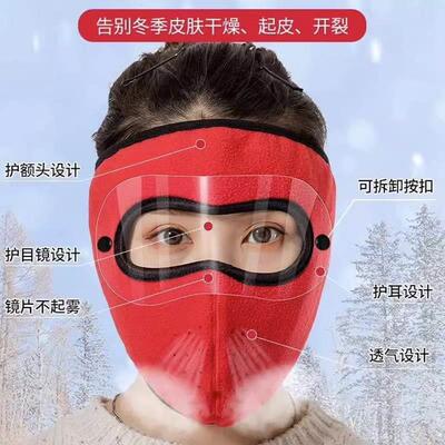 Winter cycling warmth and cold protection mask, full face fo