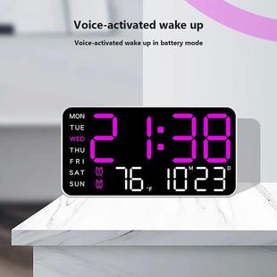 LED Screen Digital Wall Clocks 12/24H Table Clock with Adjus