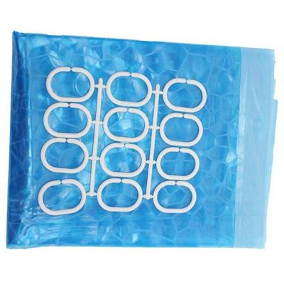 Waterproof 3D Shower Curtain With 12 Hooks Bathing Sheer For