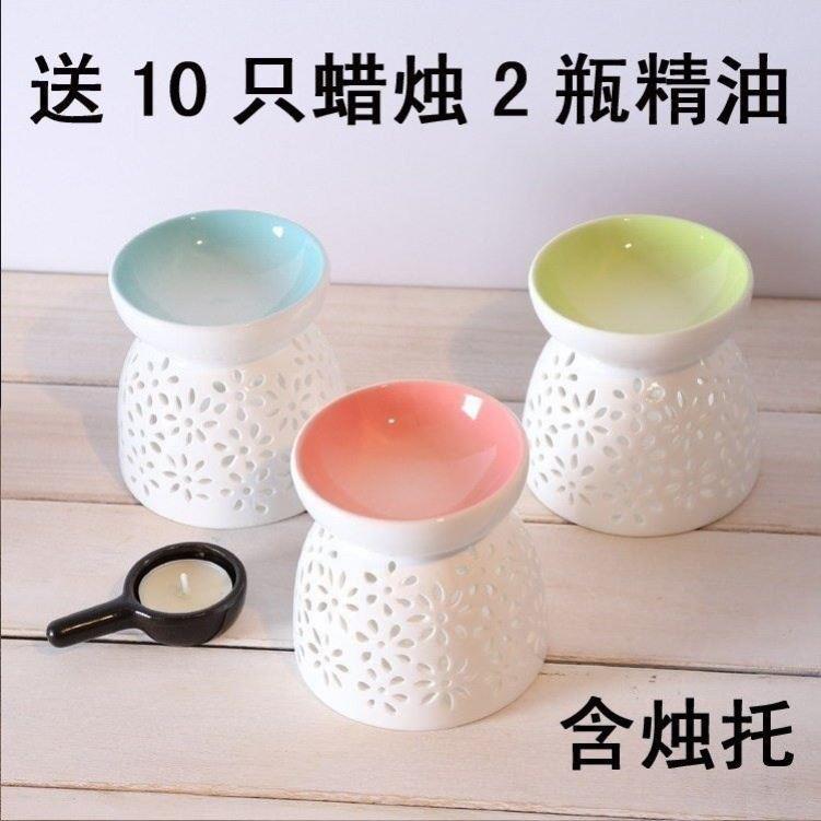Candle aromatherapy lamp essential oil burner ceramic large