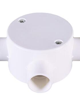 丰稚三通圆接线盒带盖电线管接头PVC电工套管配件白色65*40/3/dn2