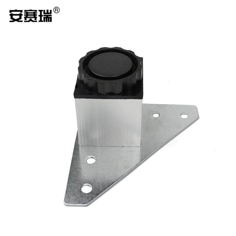 安赛瑞铝合金方形柜脚(4个装)办公家具可调节增高柜腿8cm26708