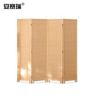 安赛瑞竹制屏风实木屏风移动隔断酒店幼儿园隔断屏风单扇1.8米40c