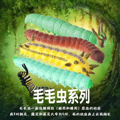 林畅模玩毛毛虫玩具仿真昆虫模型