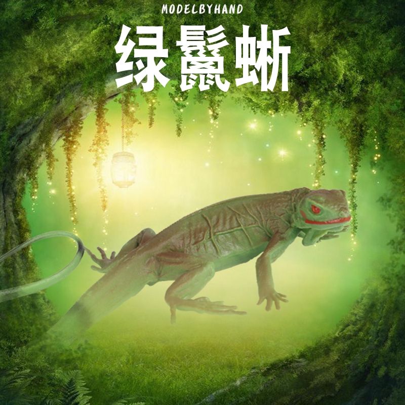 绿鬣蜥栖息在潮湿的热带雨林中