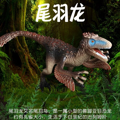 林畅模玩尾羽龙玩具犹他盗龙鸟龙