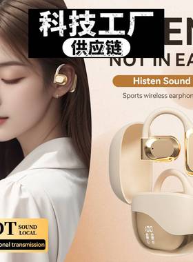 瑞禾科技柏林之音耳机真无线挂耳式开放式超长续航防水智能降噪新