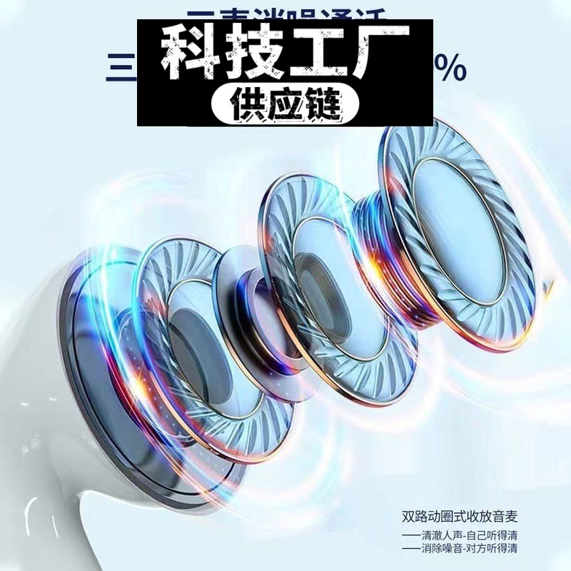 蓝牙耳机超长续航久戴不痛北蓝牙耳机圆形动新无线耳机降噪高音质
