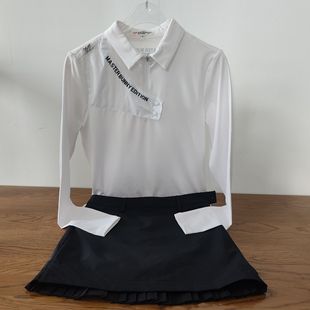 S码特价春夏高尔夫服装女运动长袖T恤针织衫修身透气上衣马甲外套