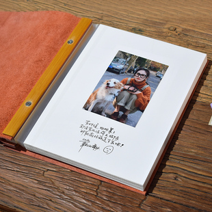 真皮相册自粘贴覆膜式影集diy手工纪念册自制情侣相册本生日礼物