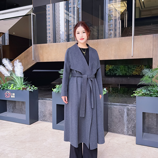 【伽达同款】100%纯小山羊绒经典大翻领百搭亲肤不挑人