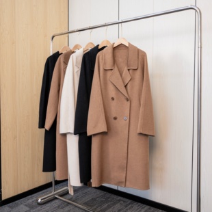 马年冬季新款双面100%驼绒修身减龄保暖大衣女中长款韩版宽松外套