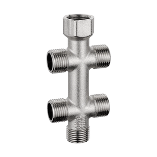 全铜六通接头4分水管一分两路出水一进三四出五出分流分水器配件